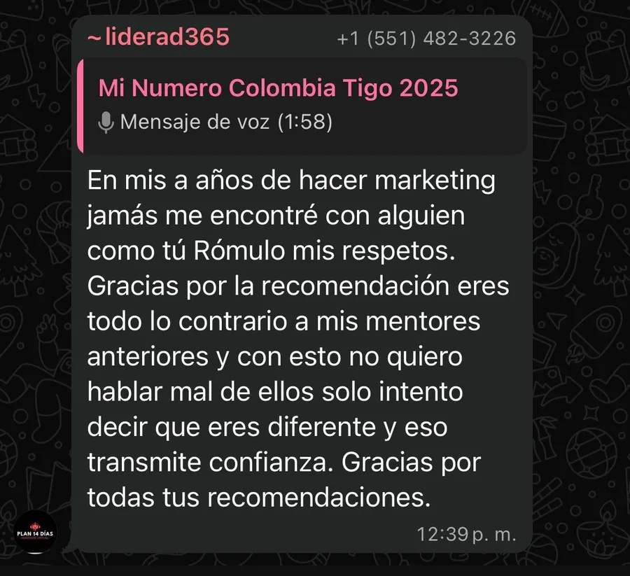 Testimonio de un alumno