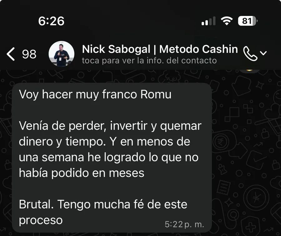 Testimonio de un alumno